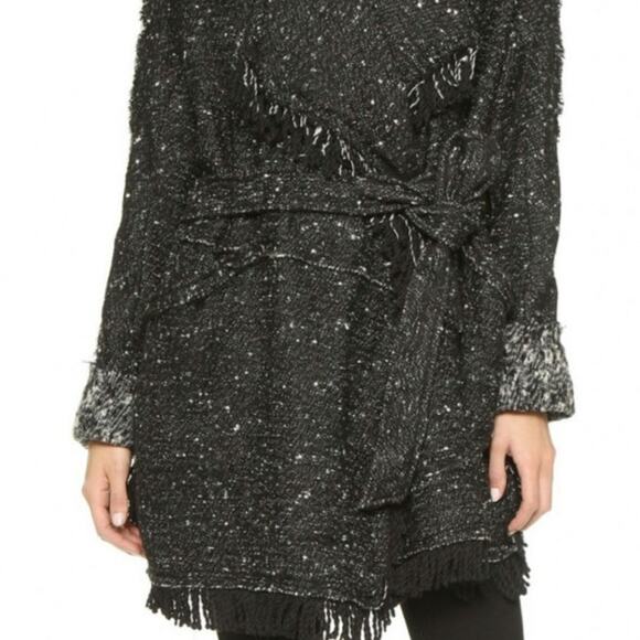 Free People Wool Tweed Fringe Wrap Jacket - Picture 5 of 7